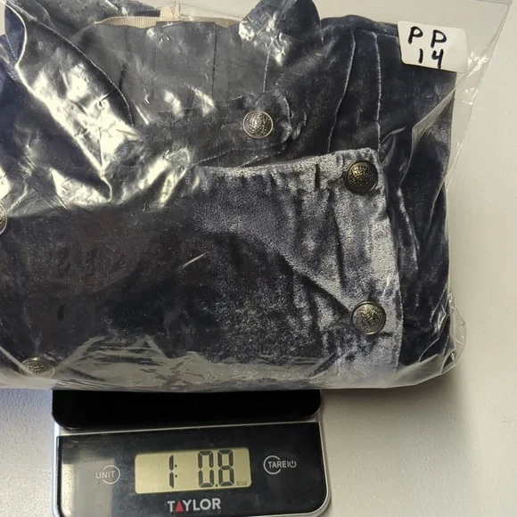 Free People Faye Velvet Jacket Women's Size Extra Small Ebony Military - Picture 16 of 16